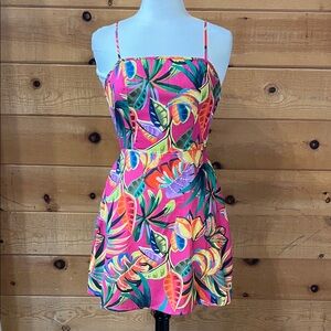SHEIN dress tropical print